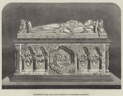 Monument for den afdøde Lord Lyttelton i Worcester Cathedral af Thomas Harrington Wilson