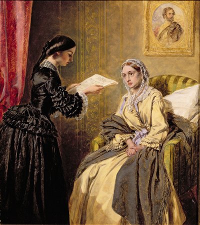 Søger i London Gazette efter listen over dræbte og sårede (efter W.P. Frith) af Thomas Harrington Wilson