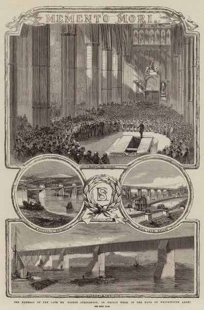 Begravelsen af afdøde Robert Stephenson, fredag i ugen, i Westminster Abbey