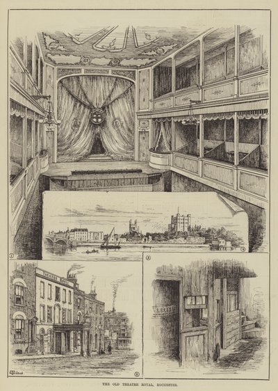 The Old Theatre Royal, Rochester af Thomas Harrington Wilson