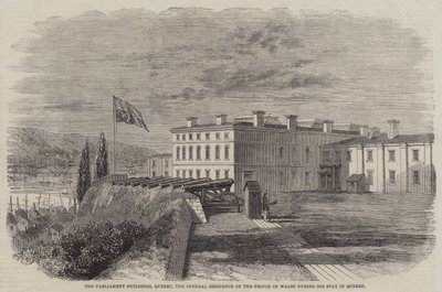 Parlamentsbygningerne, Quebec, den officielle residens for prinsen af Wales under hans ophold i Quebec af Thomas Harrington Wilson