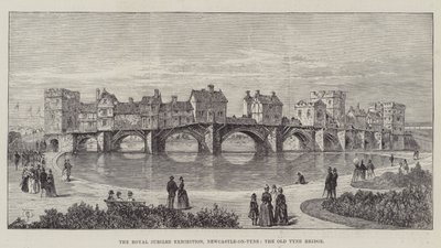 Royal Jubilee Exhibition, Newcastle-on-Tyne, Old Tyne Bridge af Thomas Harrington Wilson