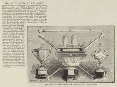 Royal Military Exhibition, Trofæer i Gordon House af Thomas Harrington Wilson