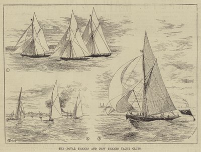 Royal Thames og New Thames Yacht Clubs af Thomas Harrington Wilson
