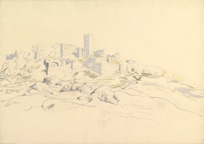 Akropolis fra Areopagos, Athen, 24. april 1846. af Thomas Hartley Cromek