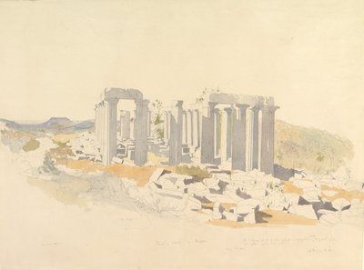 Apollontemplet i Bassae, 1843. af Thomas Hartley Cromek