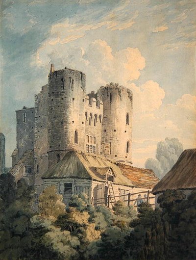 Saltwood Castle (akvarel på papir) af Thomas Hearne