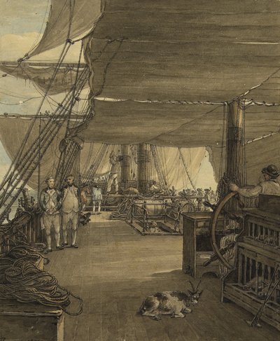 Scene om bord på HMS 