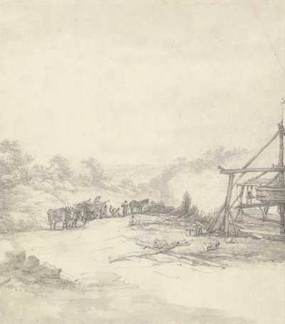 Aflæsning af Pit Props ved Coalbrookdale af Thomas Hearne