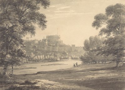 Windsor Castle fra Eton Playing Fields af Thomas Hearne