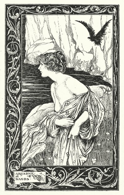 Ariadne at Naxos (litho) af Thomas Heath Robinson