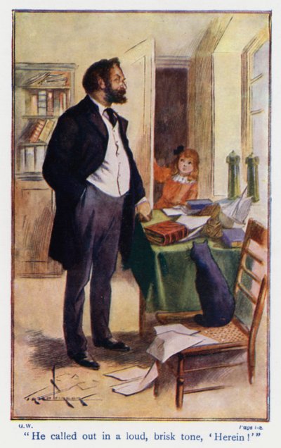 Illustration til Good Wives af Louisa M Alcott (farvelitografi) af Thomas Heath Robinson