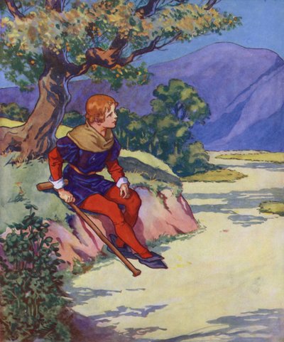 Illustration til Rottefængeren fra Hameln (farvelitografi) af Thomas Heath Robinson