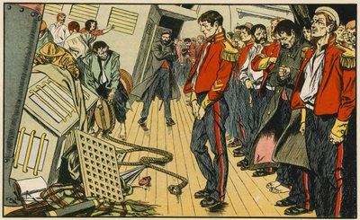 Birkenheads helte (farvelitografi) af Thomas Heath Robinson