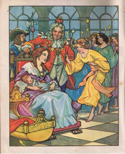 Feerne og prinsessen (litografi) af Thomas Heath Robinson