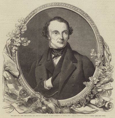 The Right Honorable Lord John Russell, MP, minister for England ved Wienerkonferencen, 1855 af Thomas Heathfield Carrick