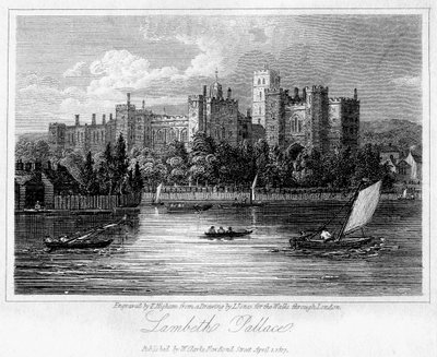 Lambeth Palace, London, 1817. af Thomas Higham