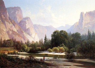 Paiute Indian Camp, Yosemite, 1890 af Thomas Hill