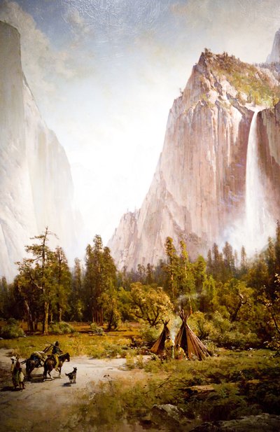 Yosemite Valley (El Capitan & Bridal Veil Falls) af Thomas Hill