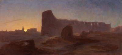 Udsigt over det romerske Colosseum ved solnedgang, Italien af Thomas Hiram Hotchkiss