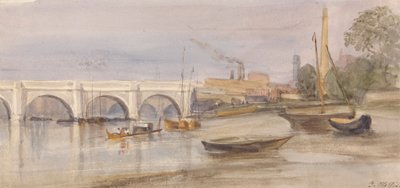 Westminster Bridge fra Lambeth Shore af Thomas Hollis
