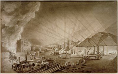 Valseværk i Merthyr Tydfil af Thomas Hornor