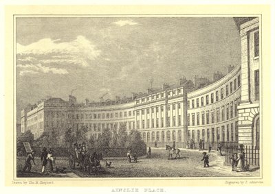 Ainslie Place (gravering) af Thomas Hosmer (after) Shepherd
