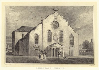 Canongate Church (gravering) af Thomas Hosmer (after) Shepherd