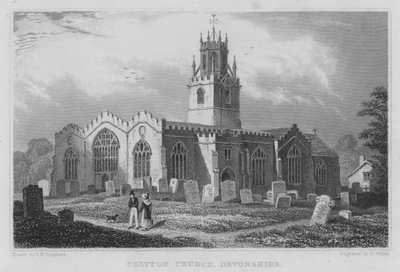 Colyton Church, Devonshire (gravering) af Thomas Hosmer (after) Shepherd