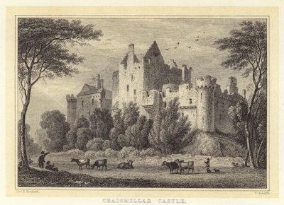 Craigmillar Castle (gravering) af Thomas Hosmer (after) Shepherd