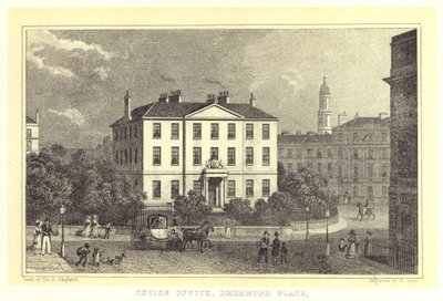 Punktafgiftskontoret, Drummond Place (gravering) af Thomas Hosmer (after) Shepherd