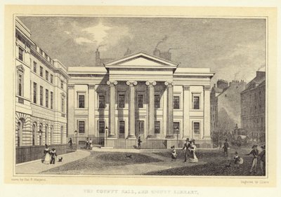 Amtshuset og Signetbiblioteket (gravering) af Thomas Hosmer (after) Shepherd