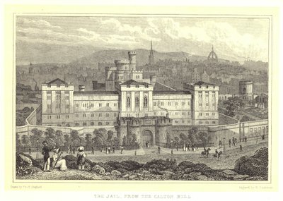The Jail, fra Calton Hill (gravering) af Thomas Hosmer (after) Shepherd