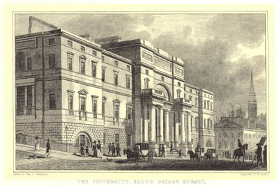 Universitetet, South Bridge Street (gravering) af Thomas Hosmer (after) Shepherd