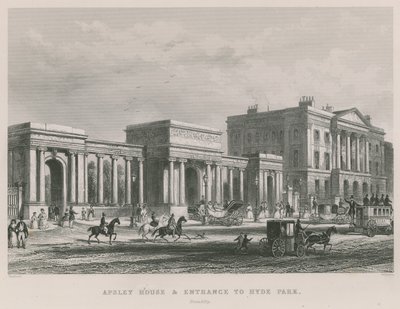 Apsley House og indgang til Hyde Park af Thomas Hosmer Shepherd