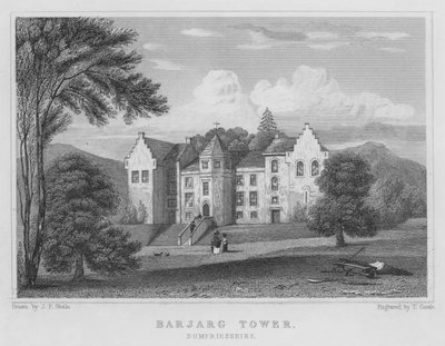 Barjarg Tower, Dumfriesshire (gravering) af Thomas Hosmer Shepherd