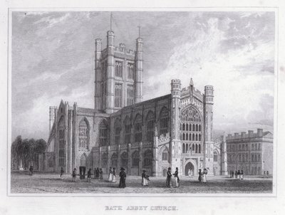 Bath Abbey Church (gravering) af Thomas Hosmer Shepherd