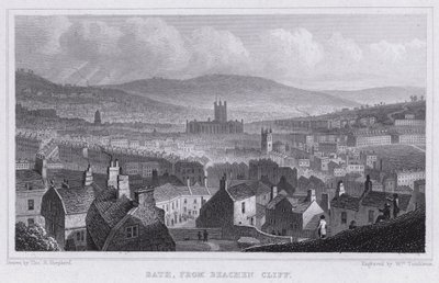 Bath, fra Beachen Cliff (gravering) af Thomas Hosmer Shepherd