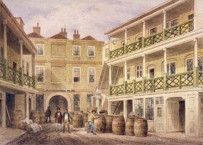 Bell Inn, Aldersgate Street, London, 1857 af Thomas Hosmer Shepherd