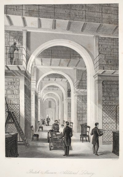 British Museum, det ekstra bibliotek, fra pubben 