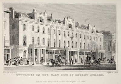 Bygninger på østsiden af Regent Street, fra pubben 