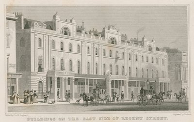 Bygninger på østsiden af Regent Street, London af Thomas Hosmer Shepherd