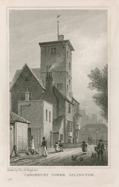 Canonbury House and Tower af Thomas Hosmer Shepherd