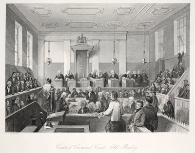 Central Criminal Court ved Old Bailey, fra pubben 
