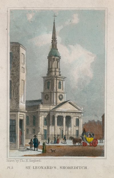 Sankt Leonard-kirken, Shoreditch af Thomas Hosmer Shepherd