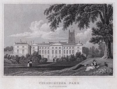 Cirencester Park, Gloucestershire (gravering) af Thomas Hosmer Shepherd