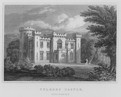 Culdees Castle, Perthshire (gravering) af Thomas Hosmer Shepherd