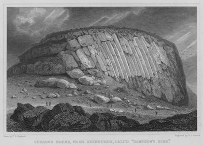 Curious Rocks, nær Edinburgh, kaldet Sampson