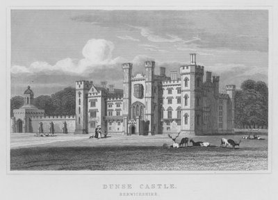 Dunse Castle, Berwickshire (gravering) af Thomas Hosmer Shepherd