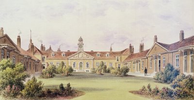 Emanuel Hospital, Tothill Fields, 1850 af Thomas Hosmer Shepherd